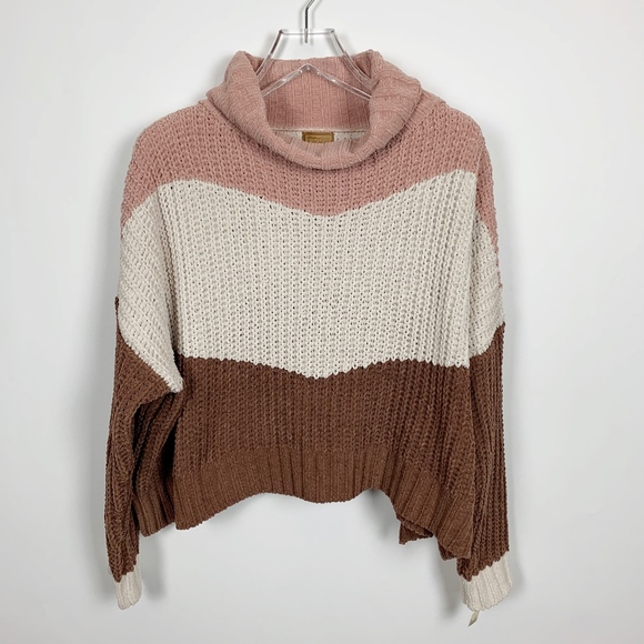 POL Sweaters - POL Chenille Striped Turtleneck Sweater NWOT